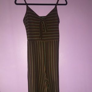 Stripped long jumpsuit